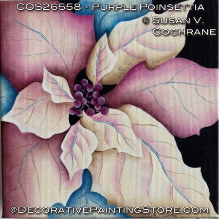 Purple Poinsettia Pattern PDF DOWNLOAD - Susan Cochrane